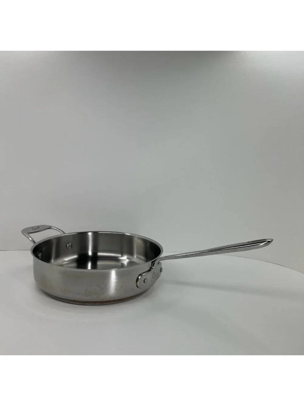 Emeril 3qt Sauté Pan Stainless Steel Copper Band Skillet Helper Handle 10.5 Inch